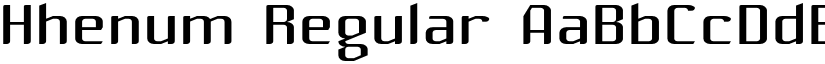 Hhenum Regular font
