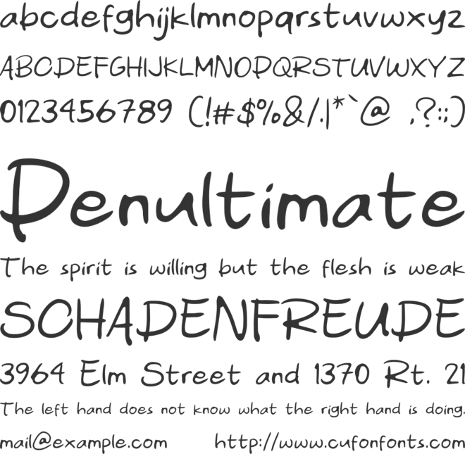 Denyut font preview