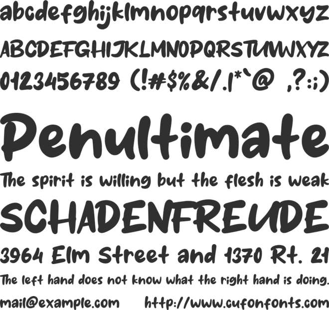 Maybe Coffee font preview