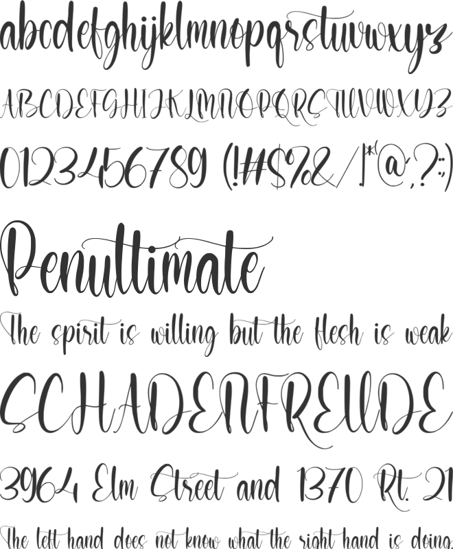 Littlesidney font preview