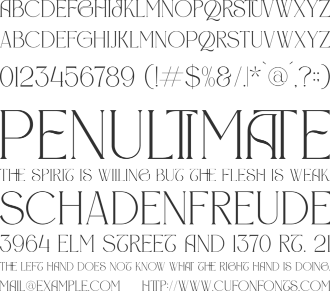 GORTHE font preview