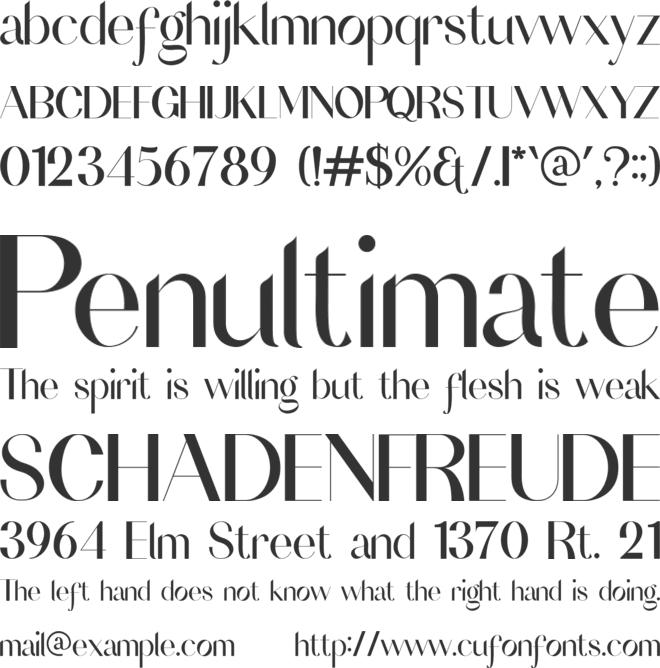 Rossans font preview