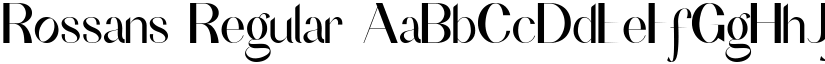 Rossans Regular font