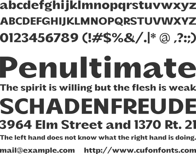 Banchero font preview