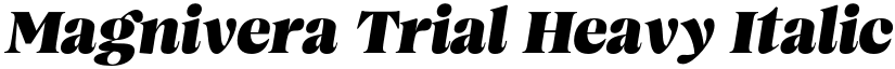Magnivera Trial Heavy Italic font