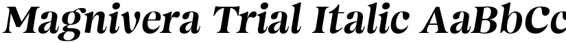 Magnivera Trial Italic font