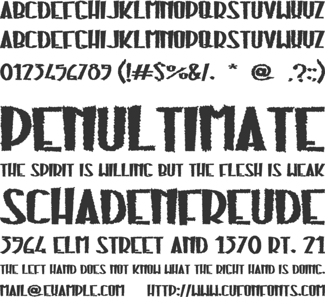 Vampire Bloods font preview