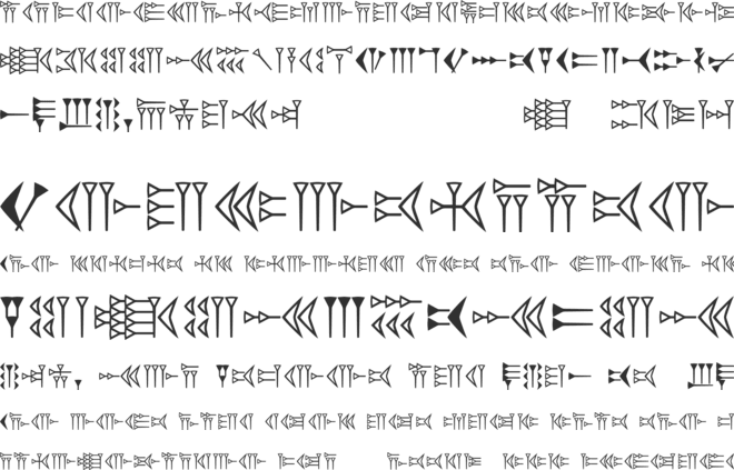 Easy Cuneiform font preview