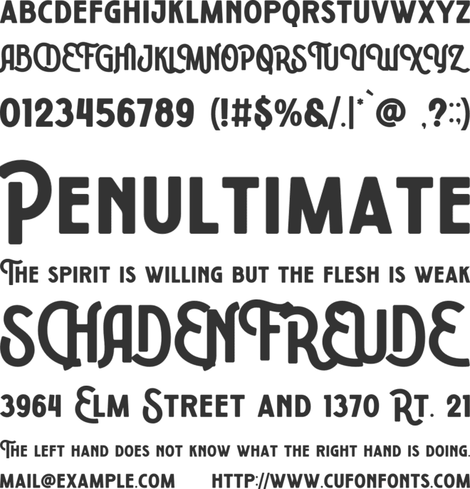 Vonder Clean font preview