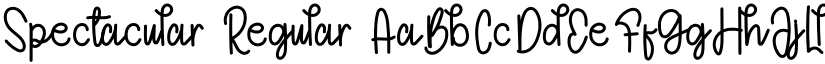 Spectacular Regular font
