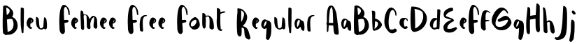 Bleu Femee Free Font Regular font
