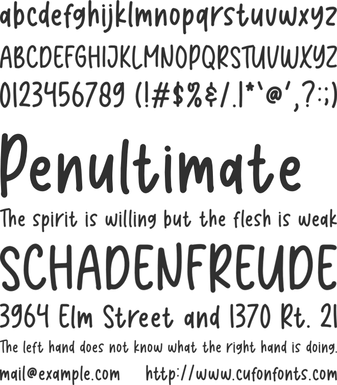 Little Story font preview
