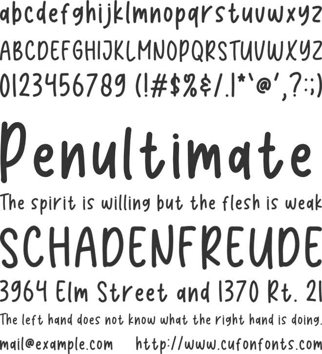 Little Story font preview