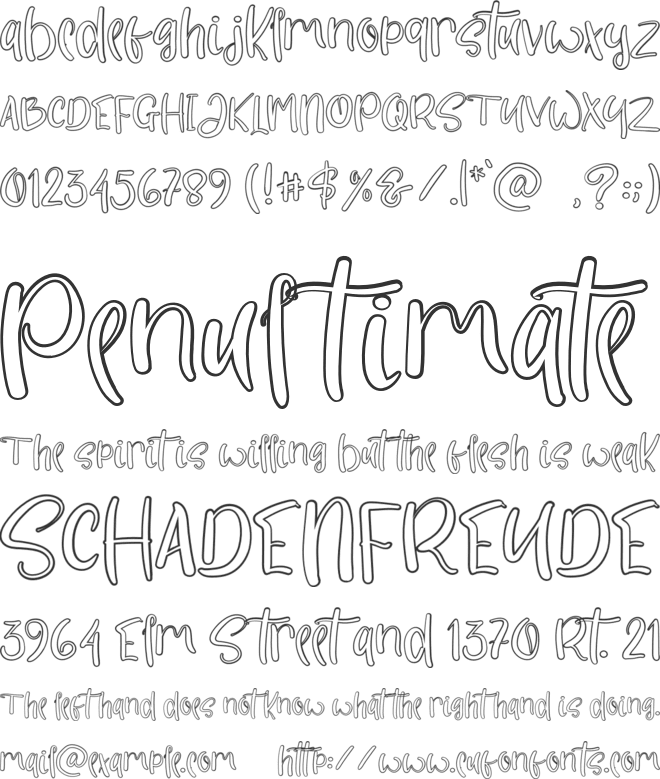 Wing Kitchen font preview