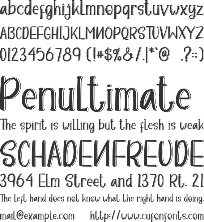 COMICS CARTOON font preview