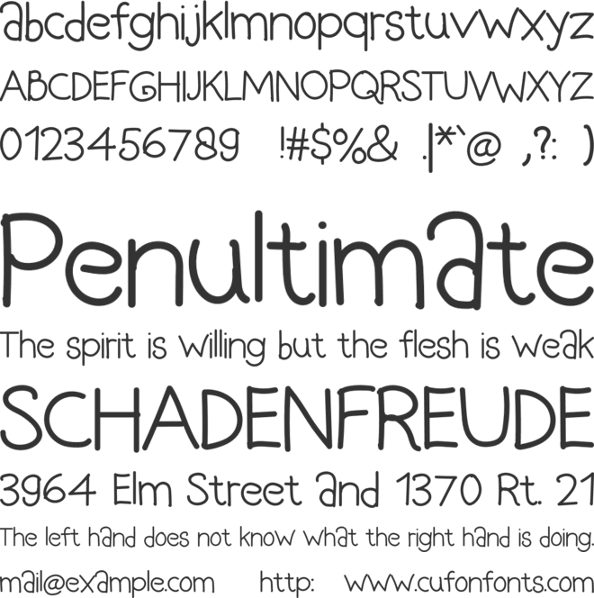 MaskiNg SchOOL font preview