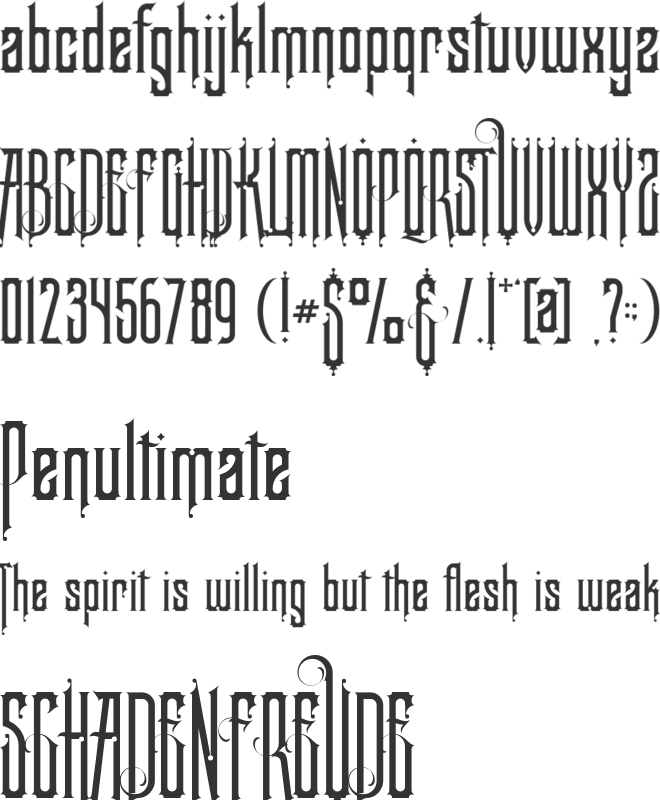 Blackborneo font preview