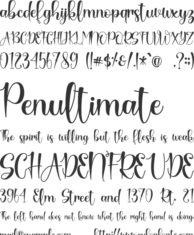 Octhallea - Personal Use font preview