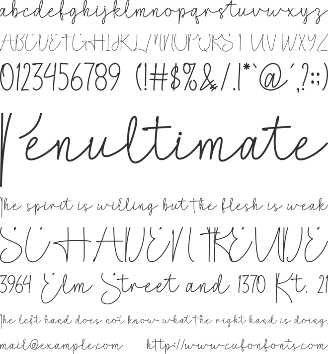Love Signature font preview