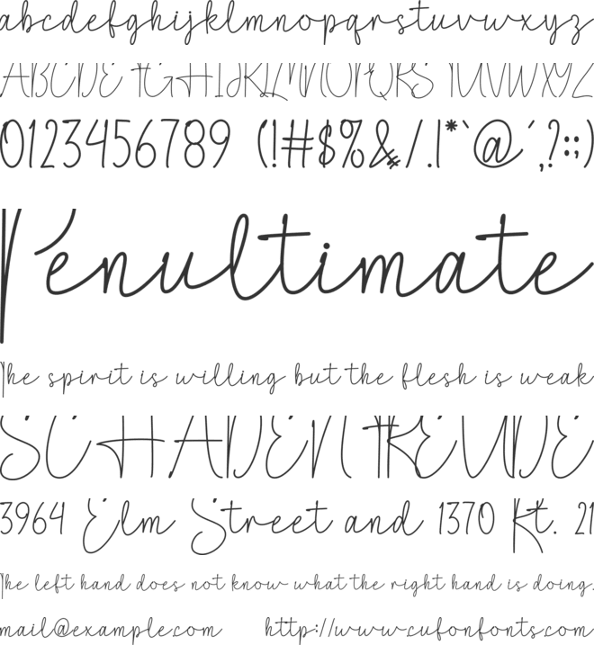 Love Signature font preview
