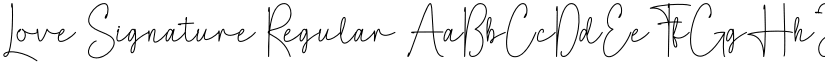 Love Signature Regular font