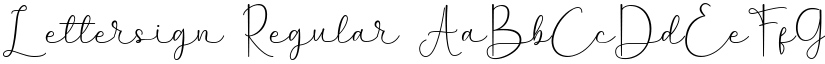 Lettersign Regular font