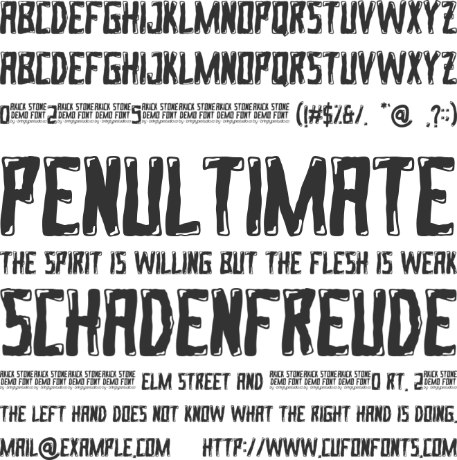 AKICK STONE font preview