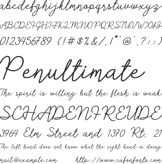 Almaheera font preview