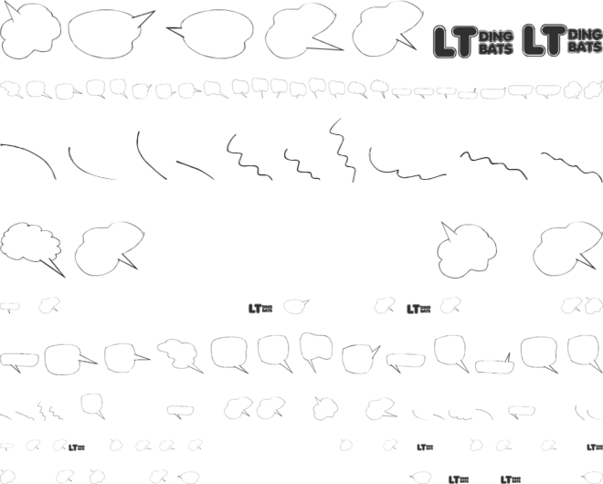 Freaky Comment Balloons LT font preview