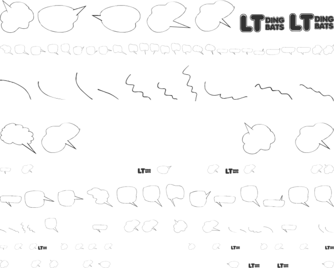 Freaky Comment Balloons LT font preview