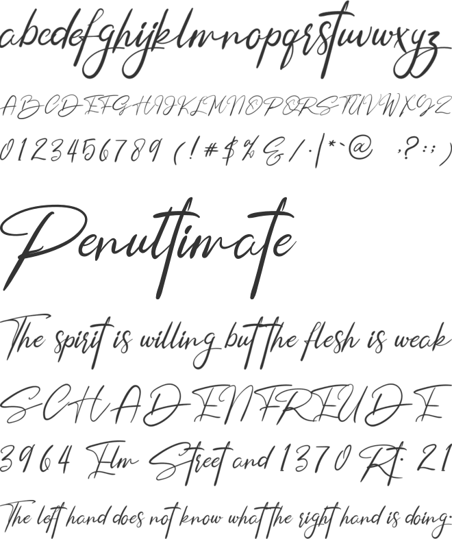 William Roassella font preview