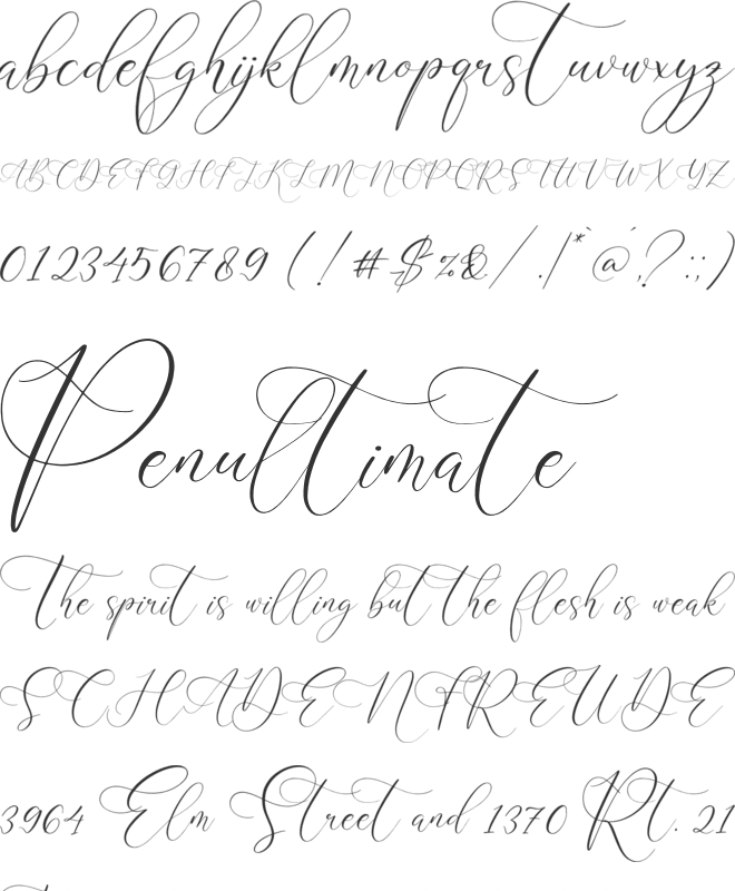 Anatasya Lenttera font preview