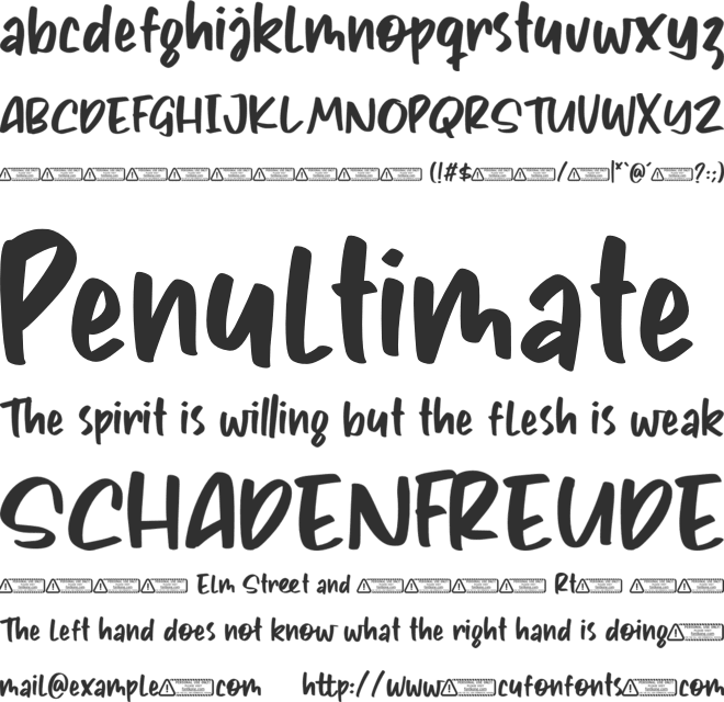Angellora font preview