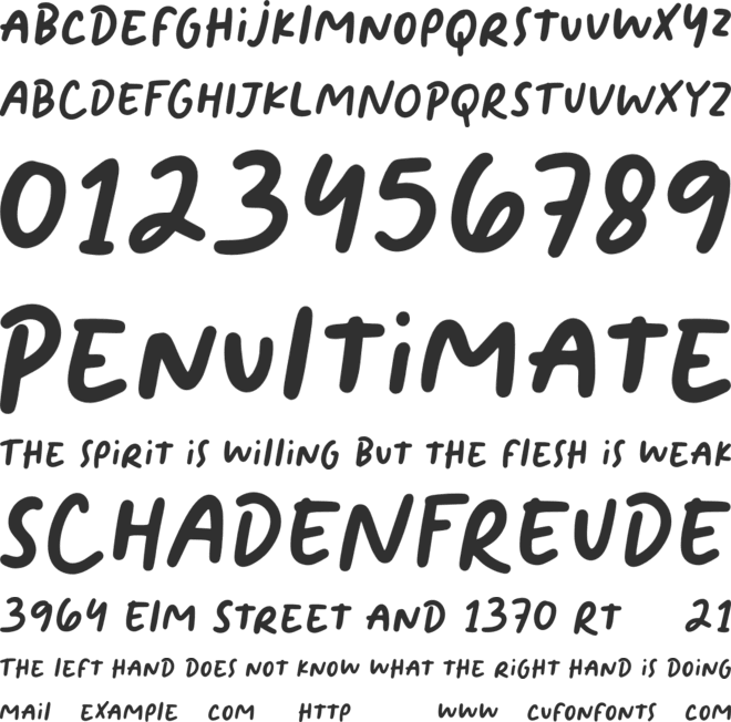 Frenchy font preview