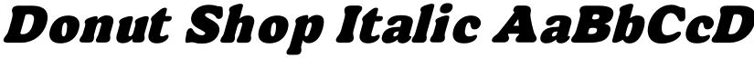 Donut Shop Italic font