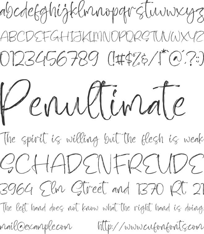 South Gilbano font preview