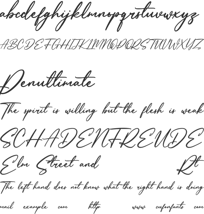 Reliances Free font preview