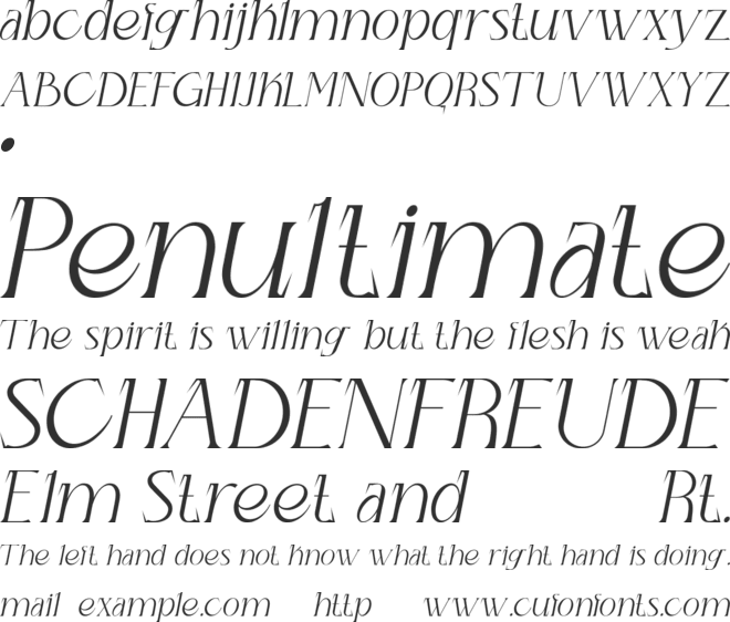 Druther font preview