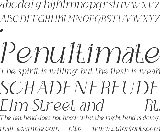 Druther font preview