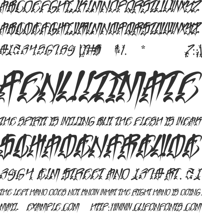 Murder Font Company font preview