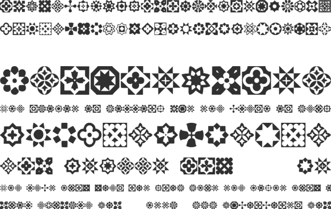 Italian Mosaic Ornaments font preview