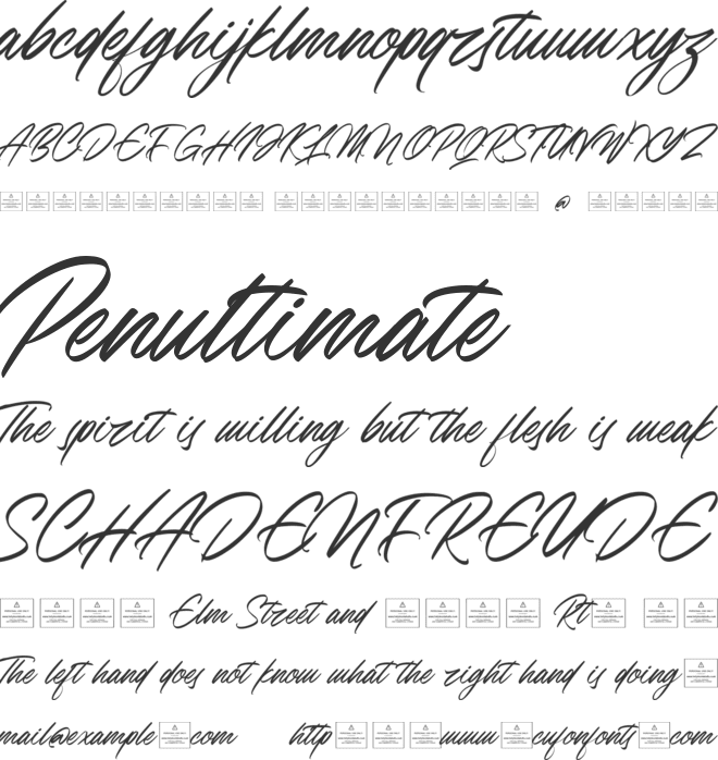 Black Shine font preview