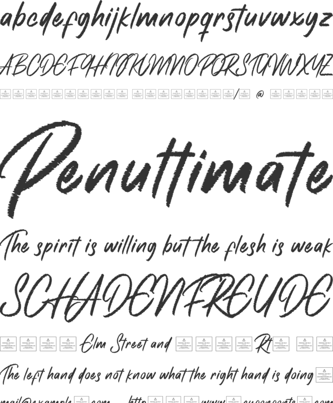 Rulingpen font preview