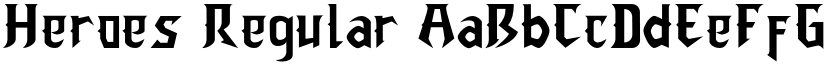 Heroes Regular font