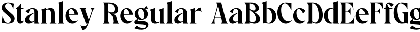 Stanley Regular font