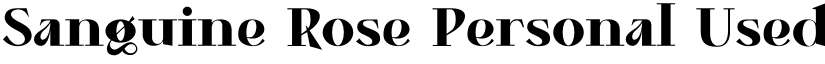Sanguine Rose Personal Used font