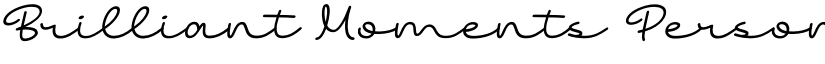 Brilliant Moments Personal Use Regular font