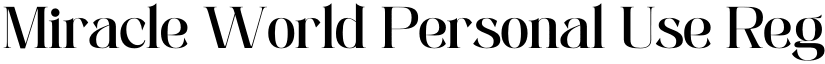 Miracle World Personal Use Regular font