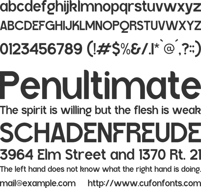 Gajkley font preview