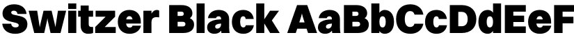 Switzer Black font